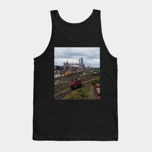 Rail traffic at the port of Frankfurt Tank Top